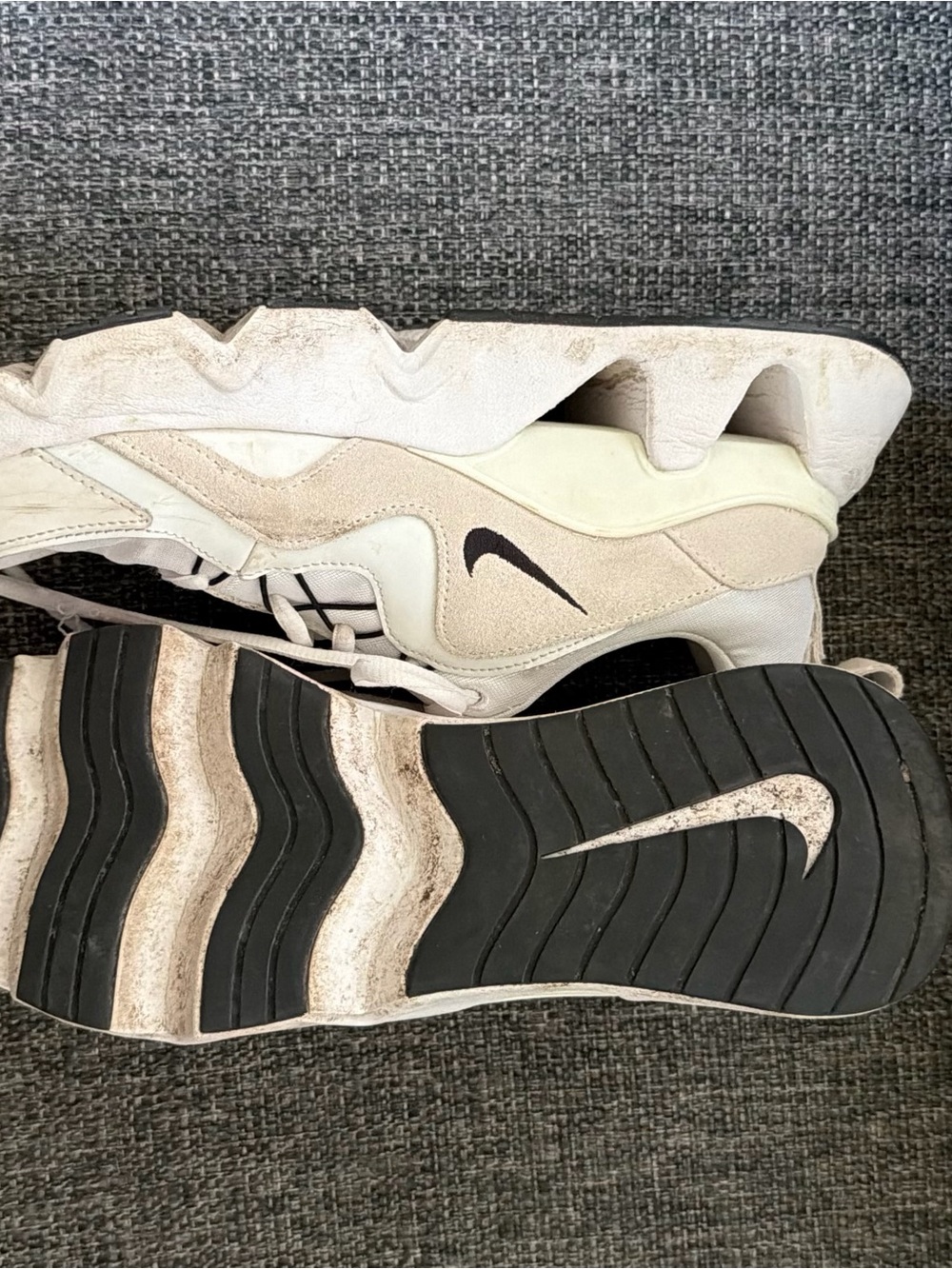 Nike Women’s Cream and Black Athletic Sneakers